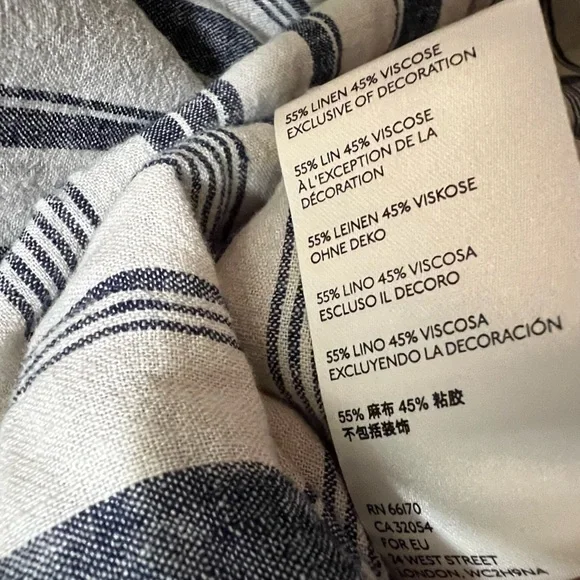 Free People boho Striped Popover Summer Breeze Shirt Long Sleeve medium - Picture 10 of 12